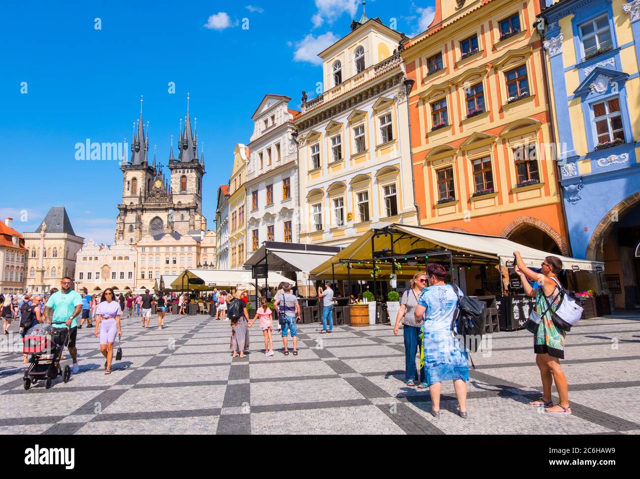 Staromestske namesti, old town square, Prague, Czech Republic Stock Photo