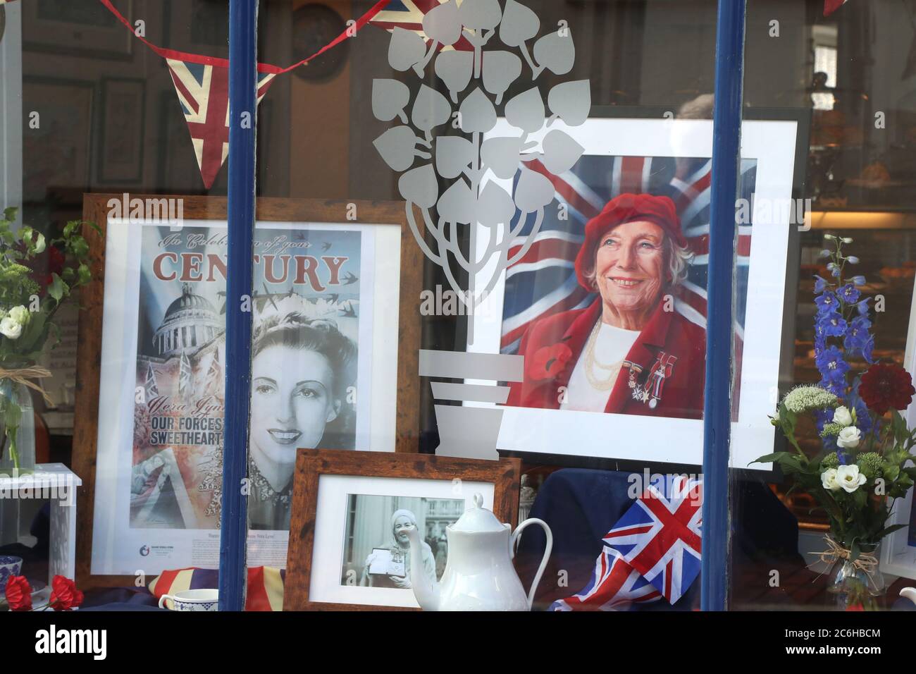 A display in memory of Forces Sweetheart Dame Vera Lynn in the Nutmeg
