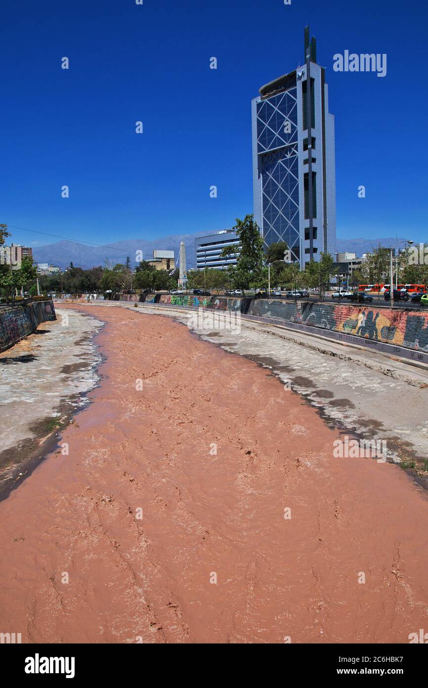 Mapocho River in Santiago, Chile Stock Photo - Alamy