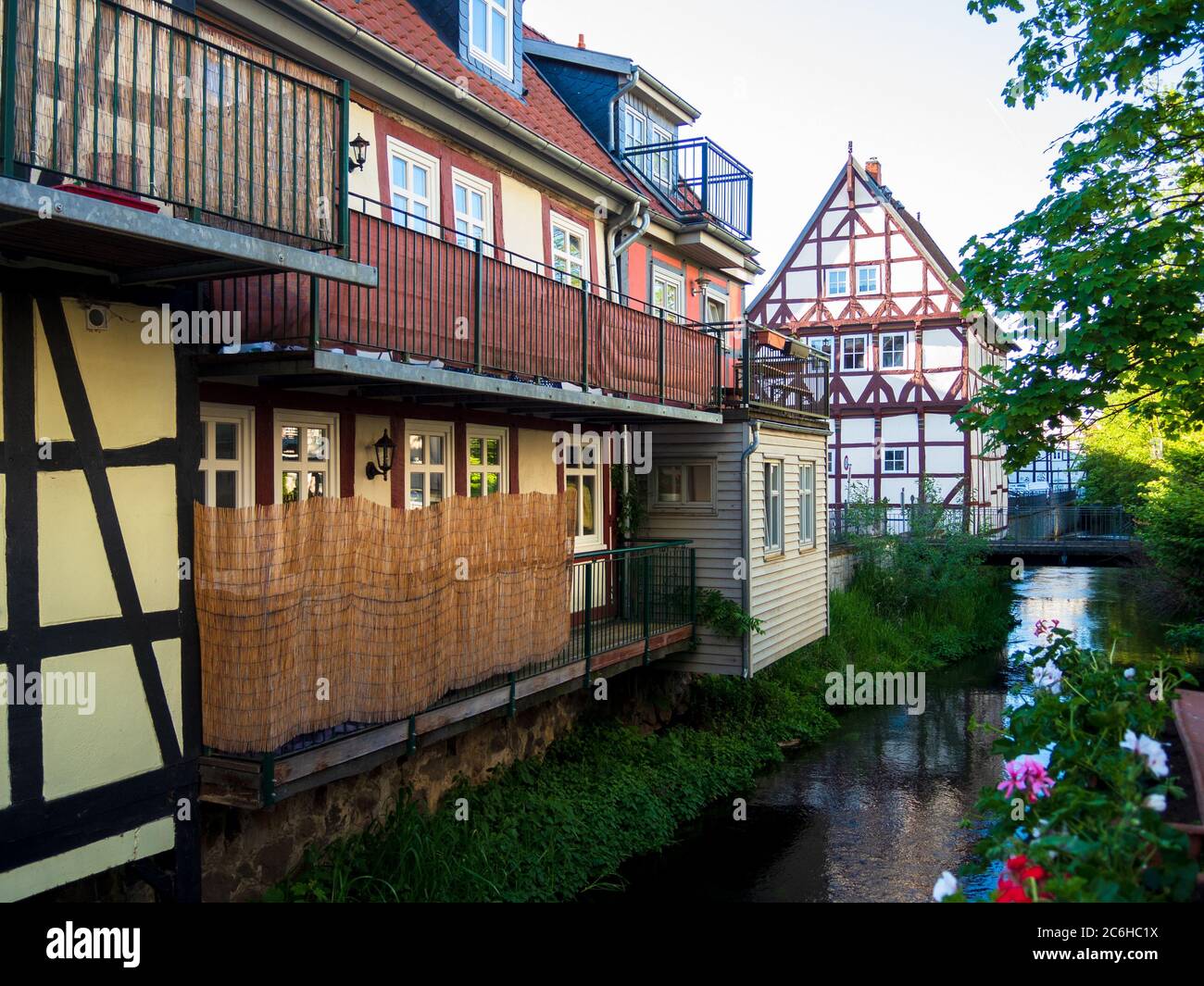 Salzwedel eine Kleinstadt in Sachsen-Anhalt, bekannt durch ihren Baumkuchen und die Fachwerk Architektur Stock Photo