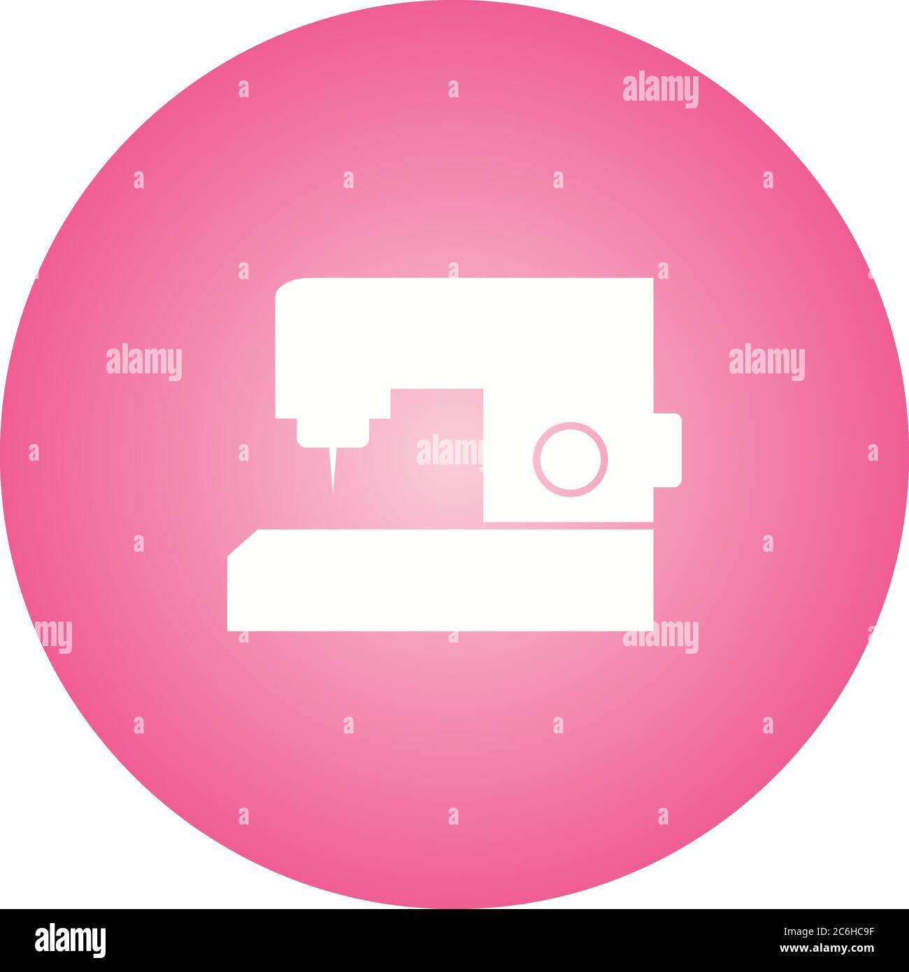 Unique Sewing Machine Vector Glyph Icon Stock Vector