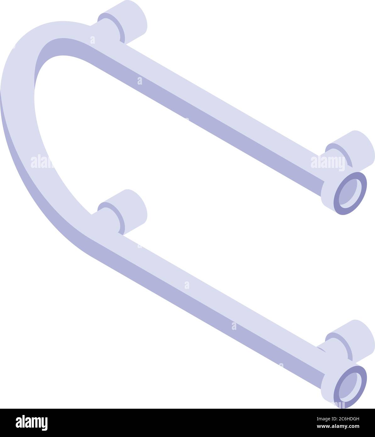 Bath heated towel rail icon, isometric style Stock Vector
