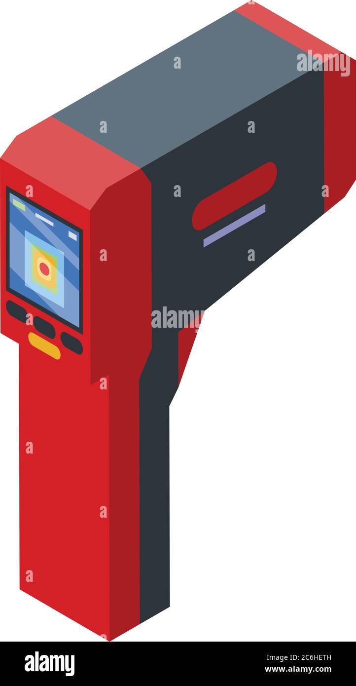 Display thermal imager icon, isometric style Stock Vector