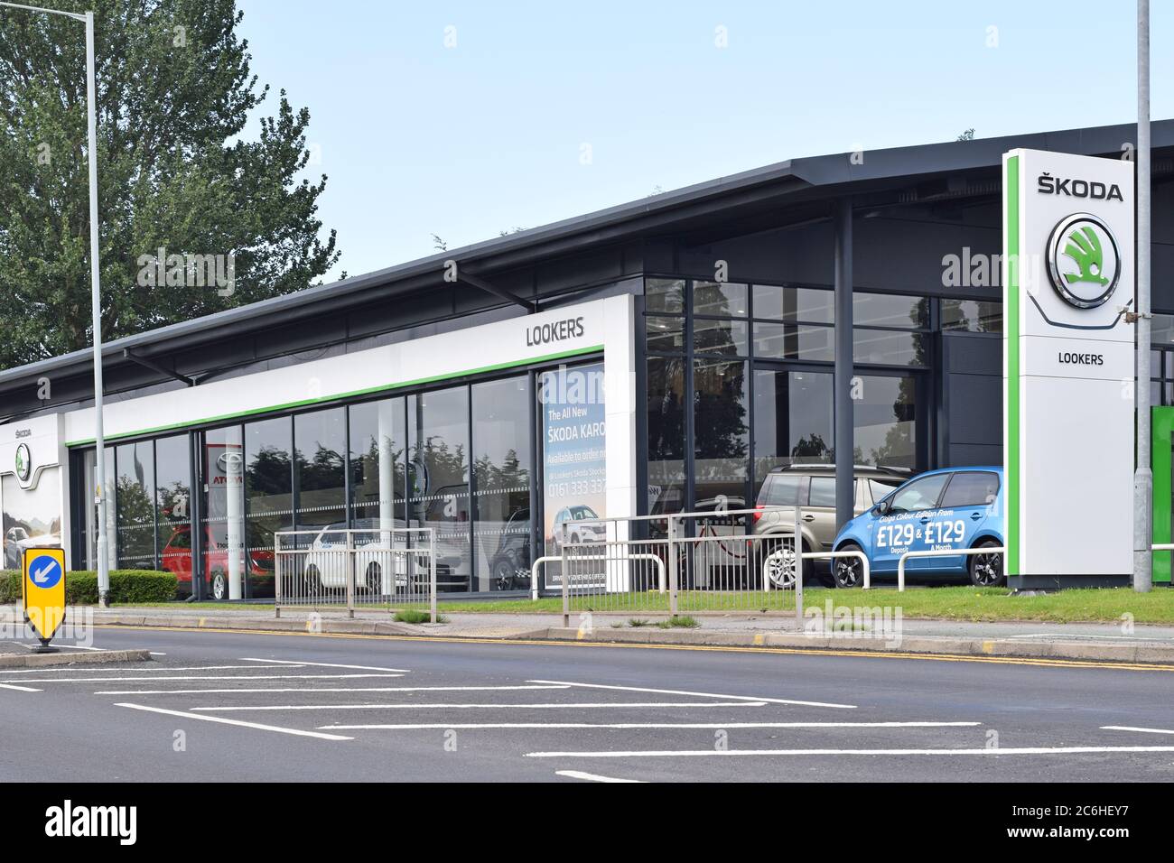 Skoda car dealership in Stockport, Greater Manchester, UK Stock Photo