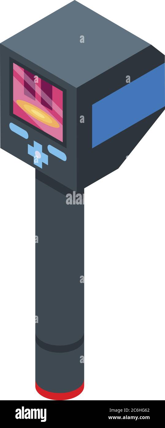 Scanner thermal imager icon, isometric style Stock Vector