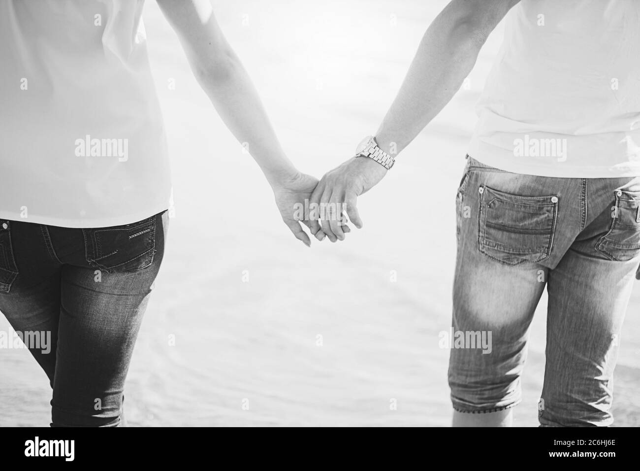 Black Couple Holding Hands Sunset High Resolution Stock Photography and ...