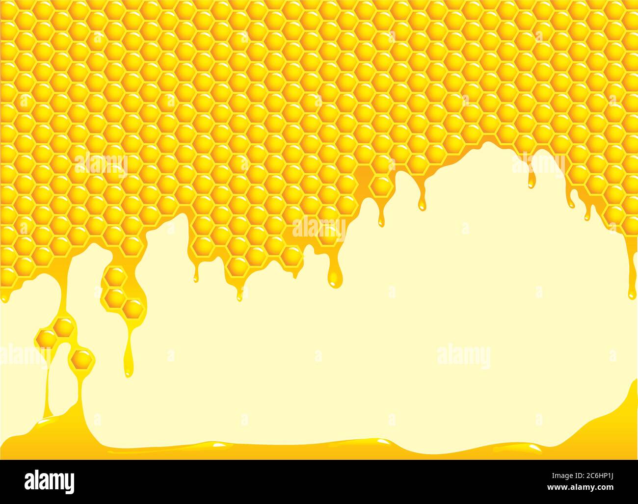 A vector illustration of a honeycomb background with space for text ...