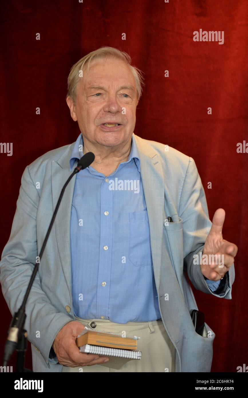 Michael Billington, Biographer of Peggy Ashcroft at the re-opening of The Ashcroft Playhouse, Fairfield Halls, Croydon on 16th September 2019 Stock Photo