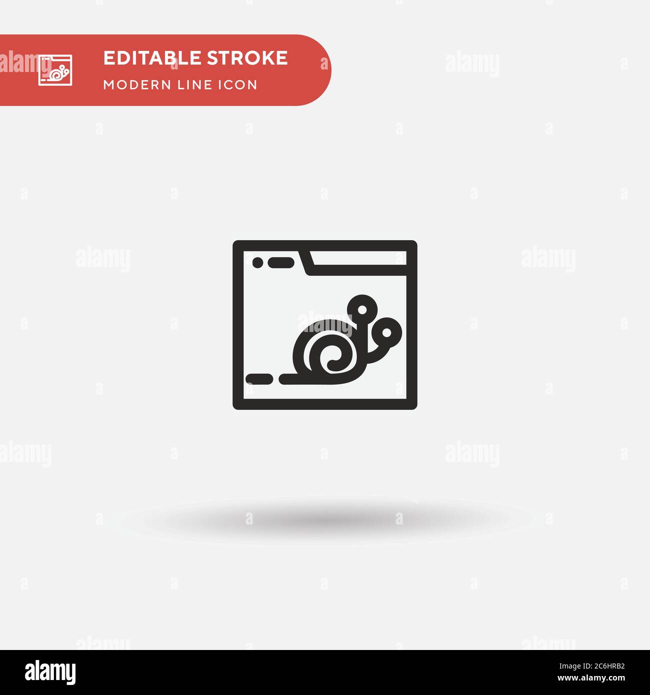 Snail Simple vector icon. Illustration symbol design template for web ...