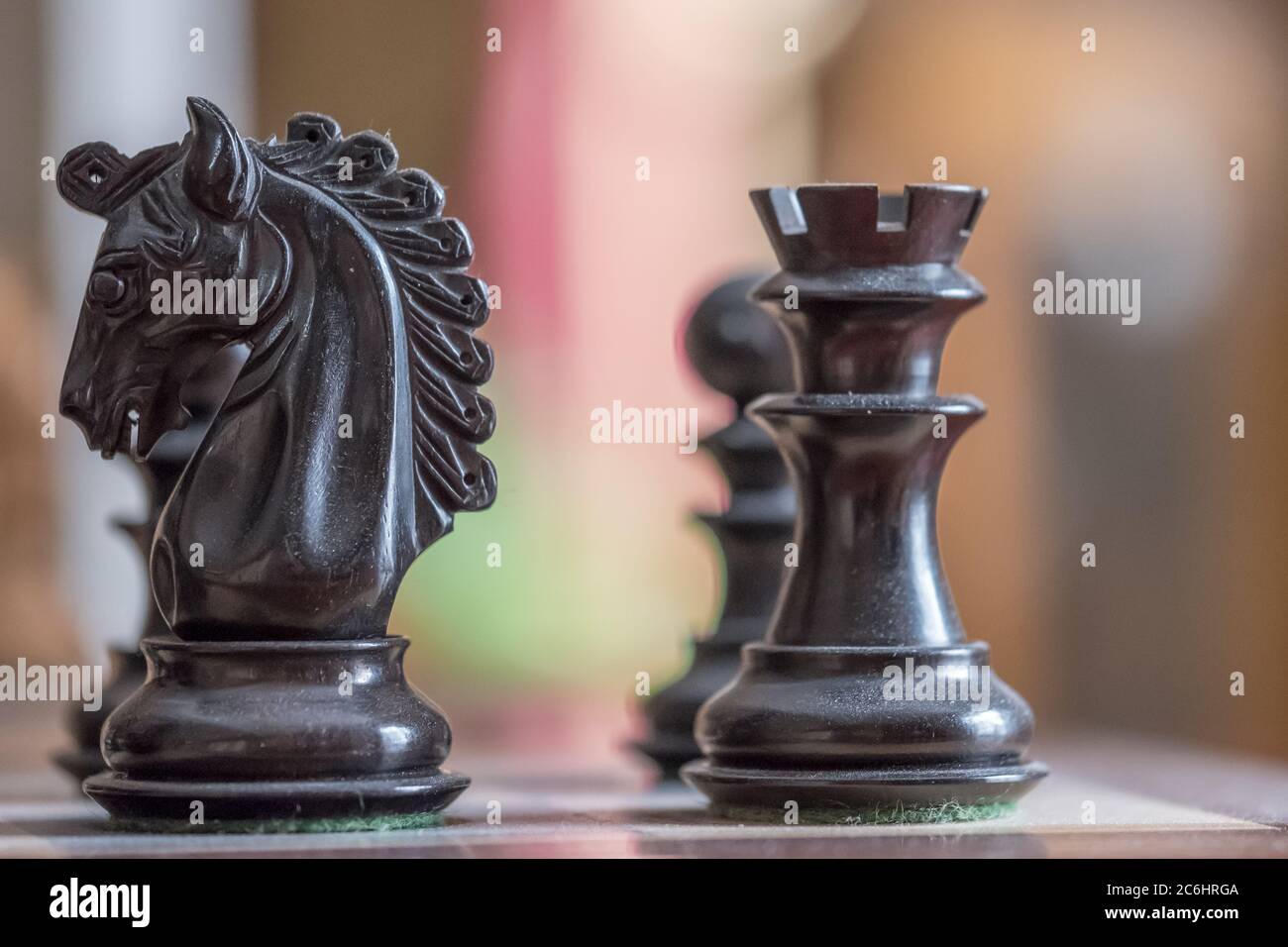 Combo of The Traditional Indian Hand Carving Chess Pieces in Sheesham & Box  Wood - 5.1 King with Chess Board