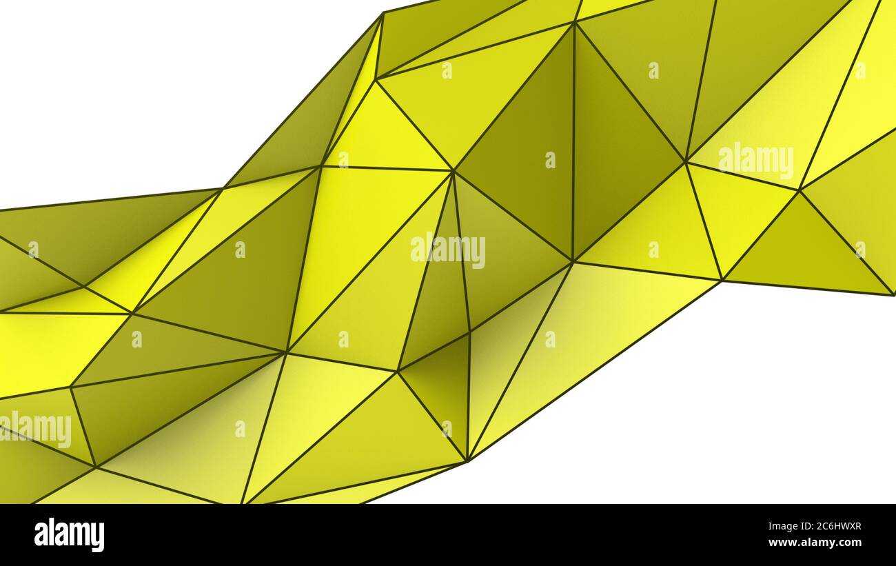Yellow abstract modern crystal background. Polygon, Line, Triangle ...