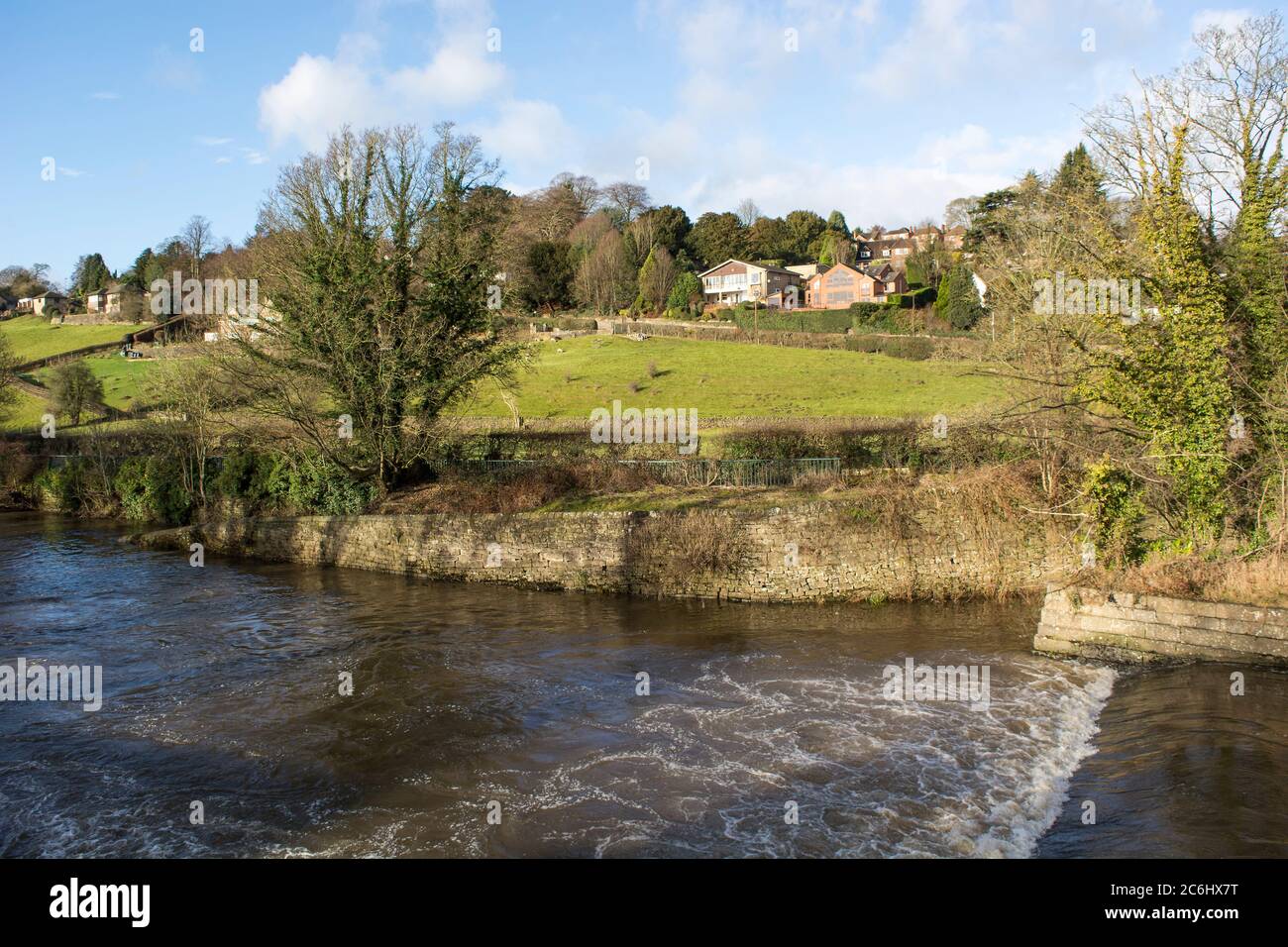 Rural homes in the Derbyshire landscape Stock Photo Alamy
