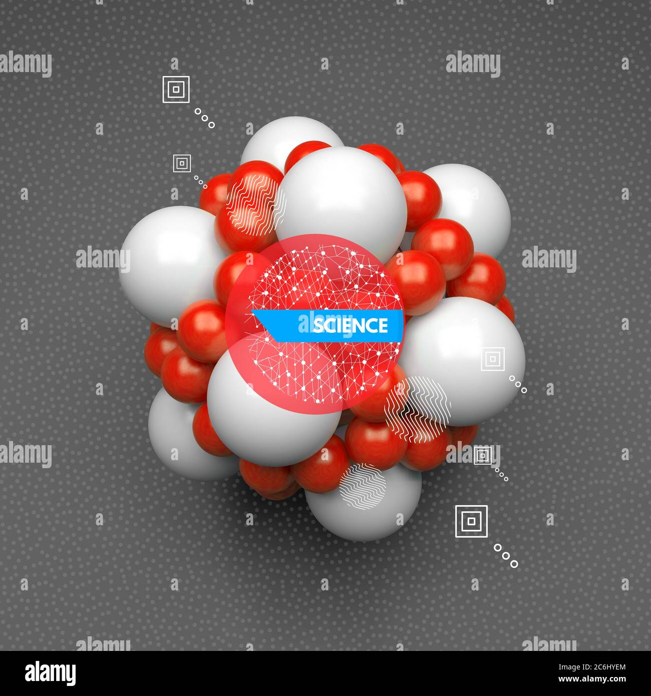3d molecule. Vector illustration for science, technology, marketing ...