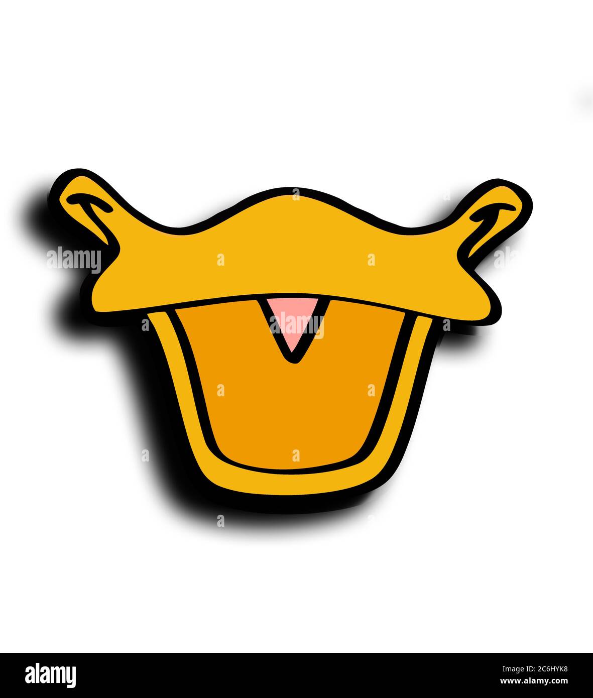 Devil emoticon. Smile Emoji horror Stock Photo