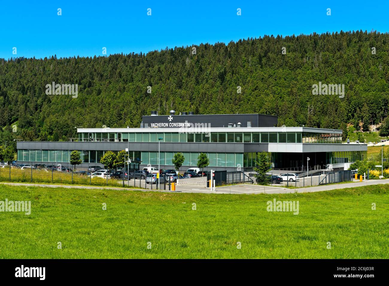 Manufacturing centre for watch components of the watch and clock manufacturer Vacheron Constantin, Le Brassus, Vallee de Joux, Vaud, Switzerland Stock Photo