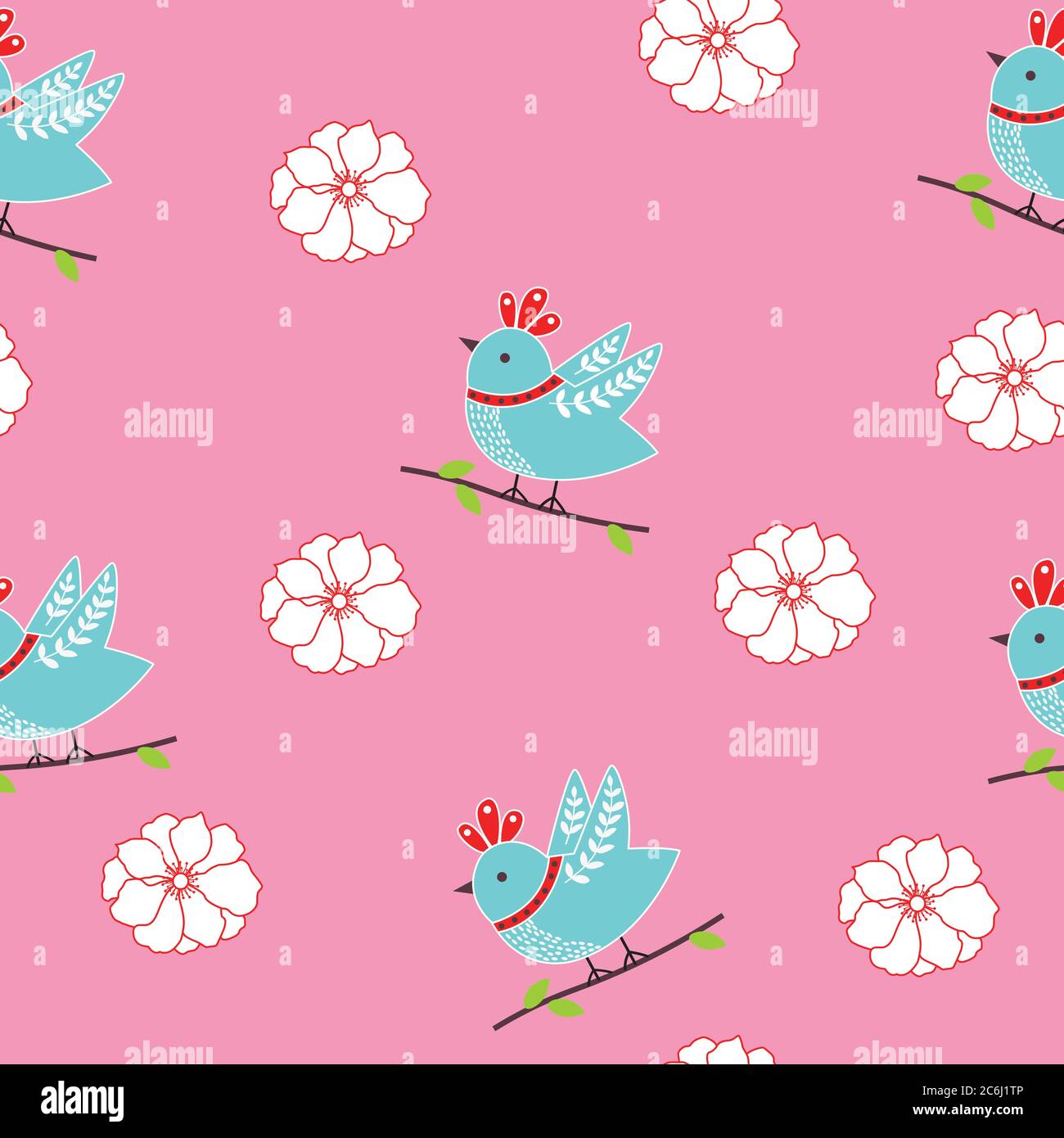 Bird vector Seamless Pattern Stock Vector