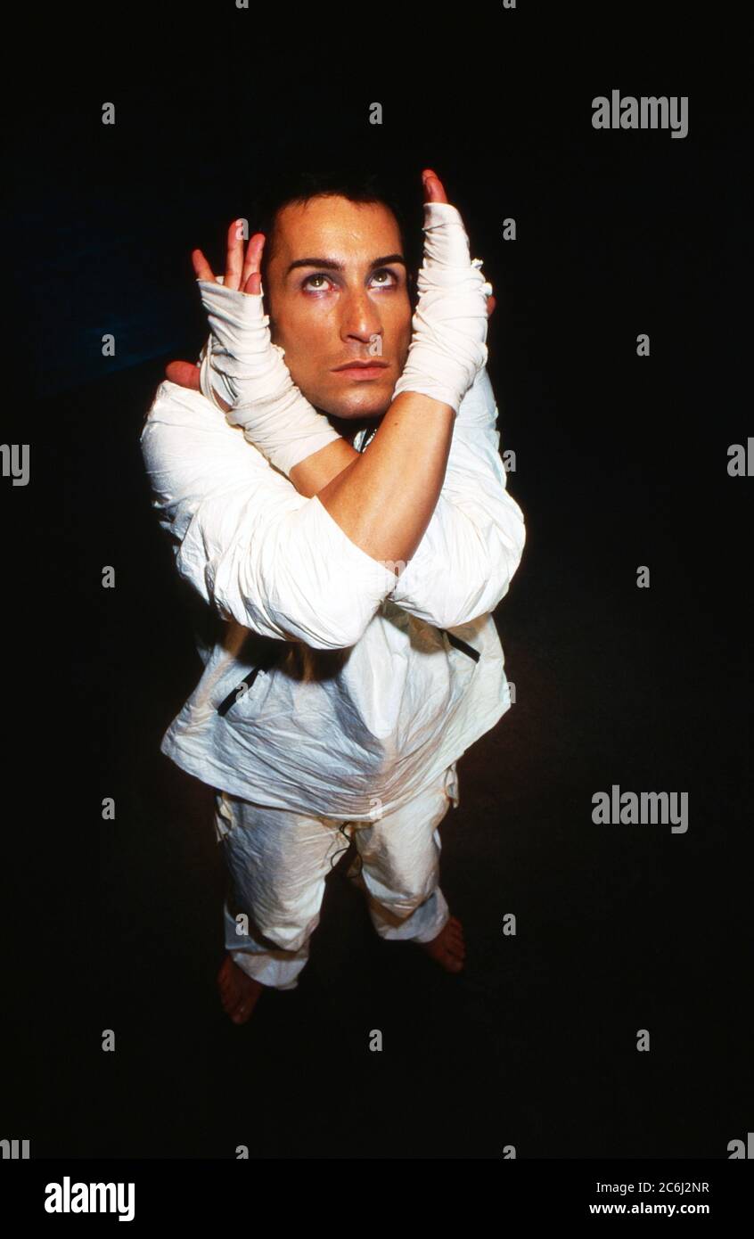 Laurent Daniels, deutscher Schauspieler und Sänger, dreht sein neues Musikvideo, Deutschland 1999 Stock Photo