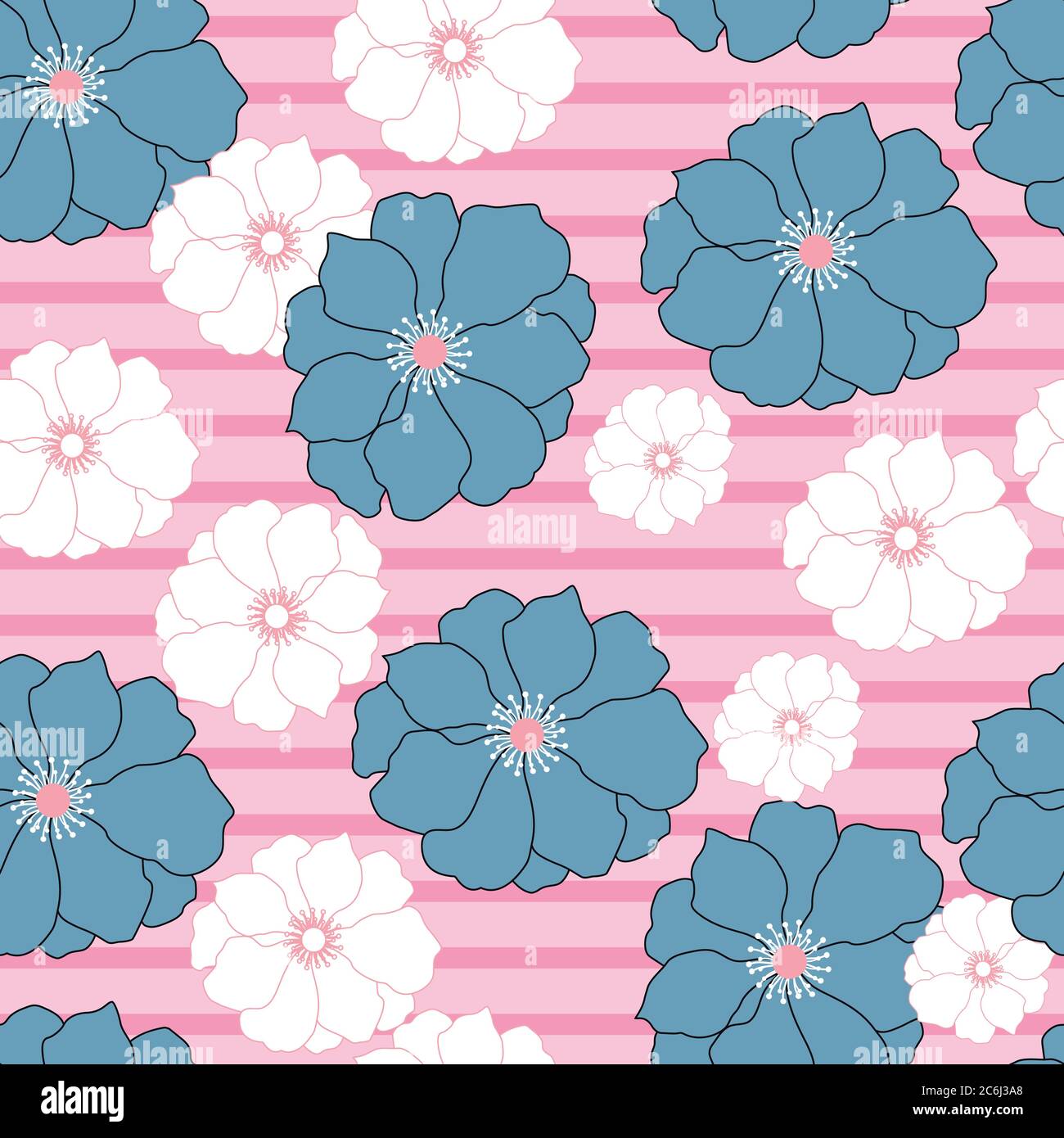 Floral vector seamless pattern design for wallpapers, textiles, wrapping papers, home decor, fashion, tiles, surface etc. Stock Vector