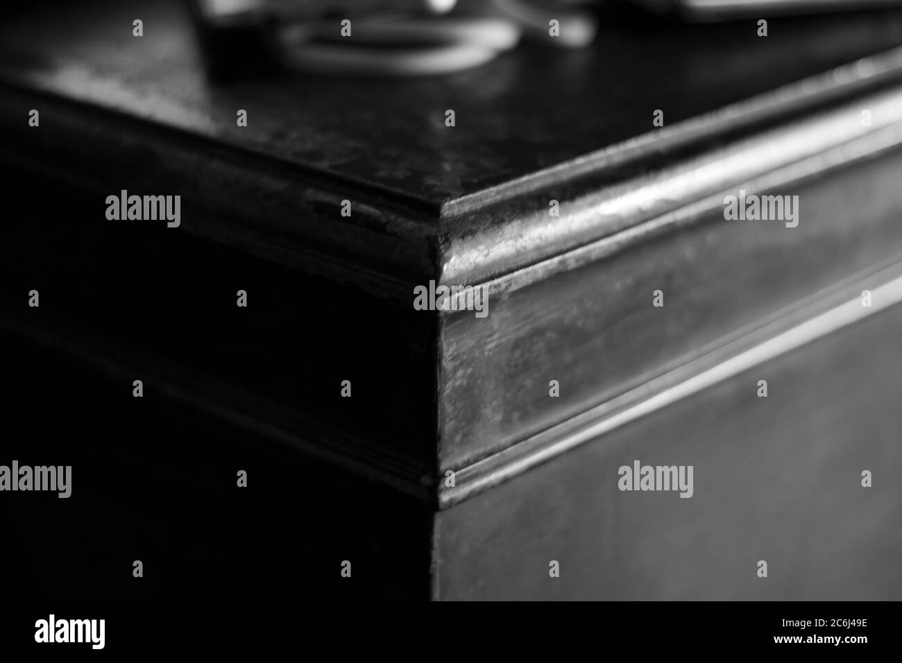 Perspective wooden empty table Black and White Stock Photos & Images ...