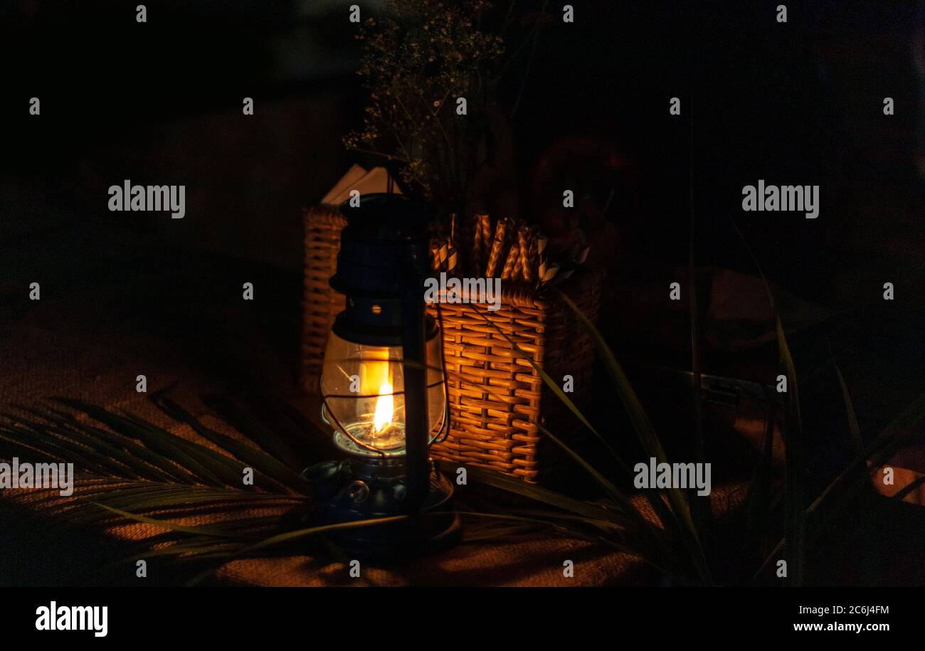 Oil lantern dark hi-res stock photography and images - Alamy