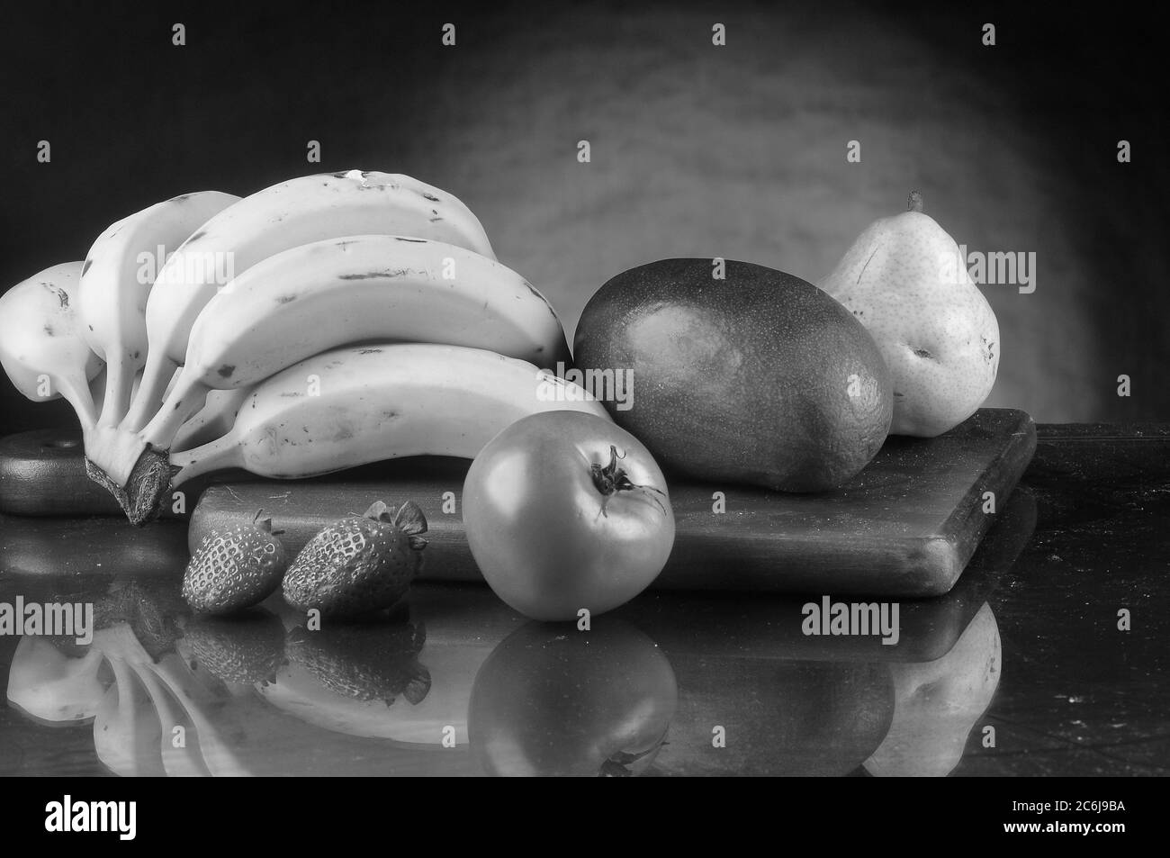 Fruits and vegs on the table, studio shot Stock Photo
