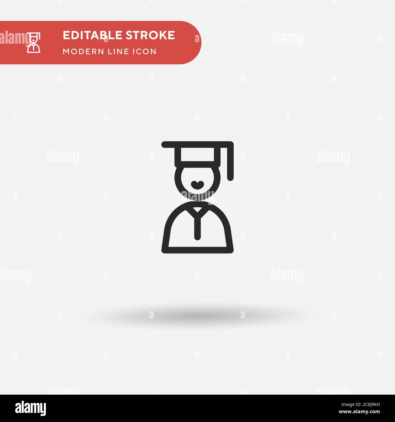 Graduate Simple vector icon. Illustration symbol design template for ...