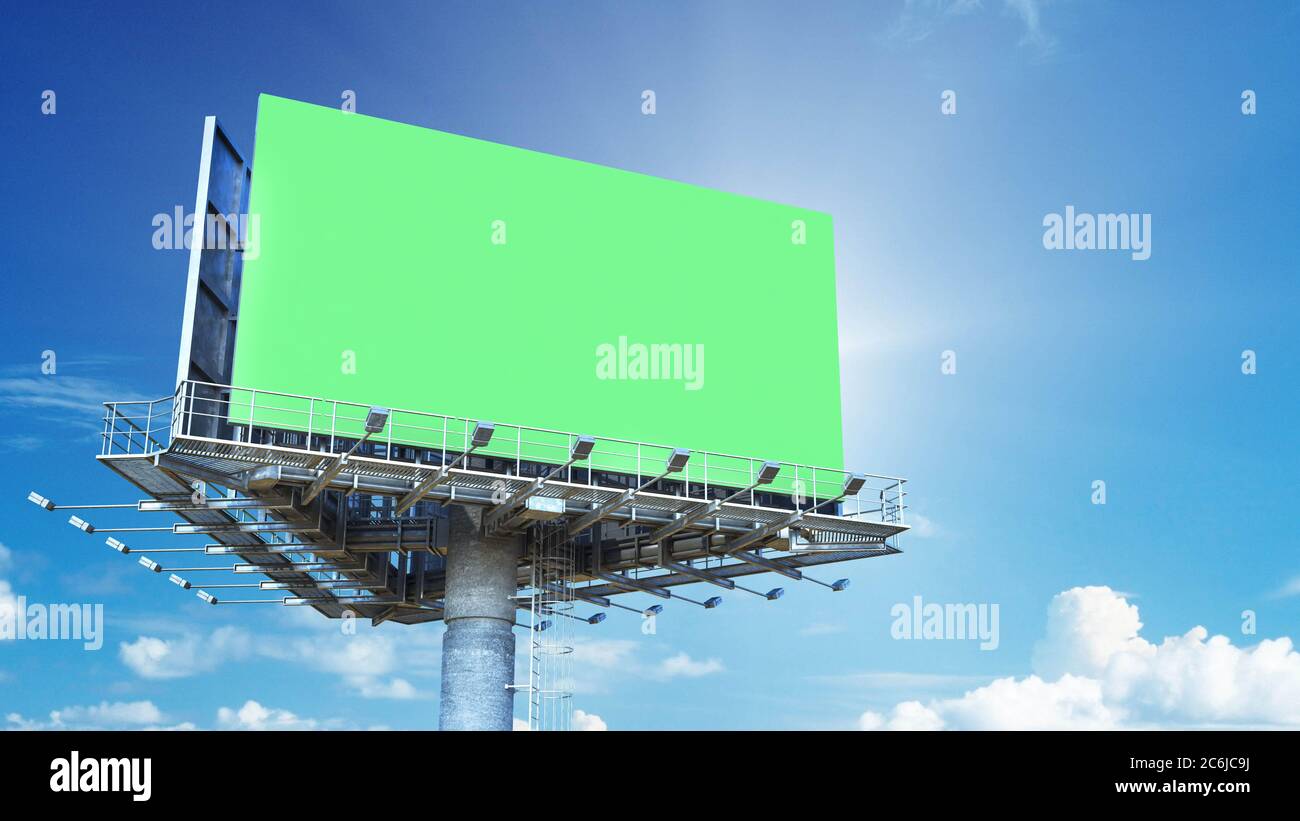 Green blank billboard big tree hi-res stock photography and images - Alamy