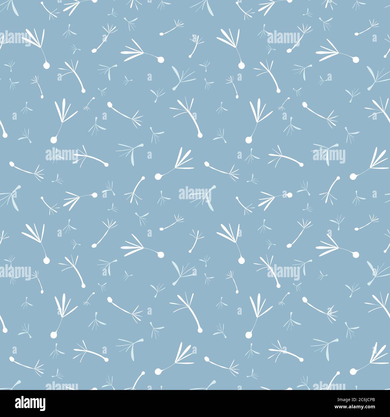 dandelion seeds seamless vector pattern Stock Vector