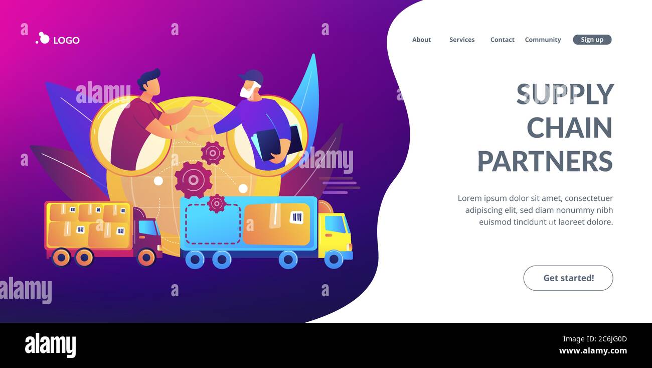 Collaborative logistics concept landing page Stock Vector Image & Art ...