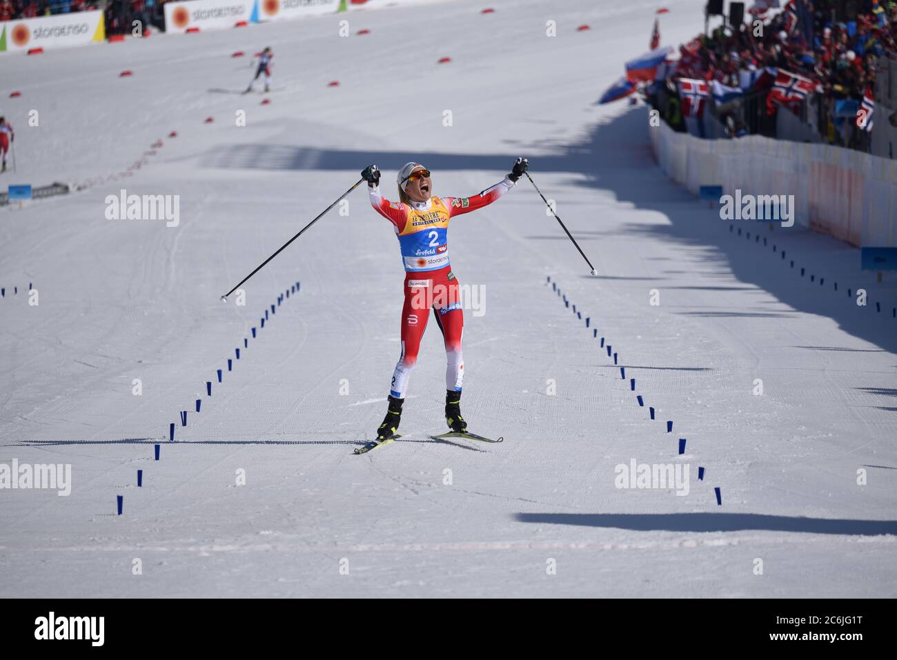 Norway's  Therese Johaug, 2019 FIS World Nordic Ski  Championships, Seefeld, Austria. Stock Photo