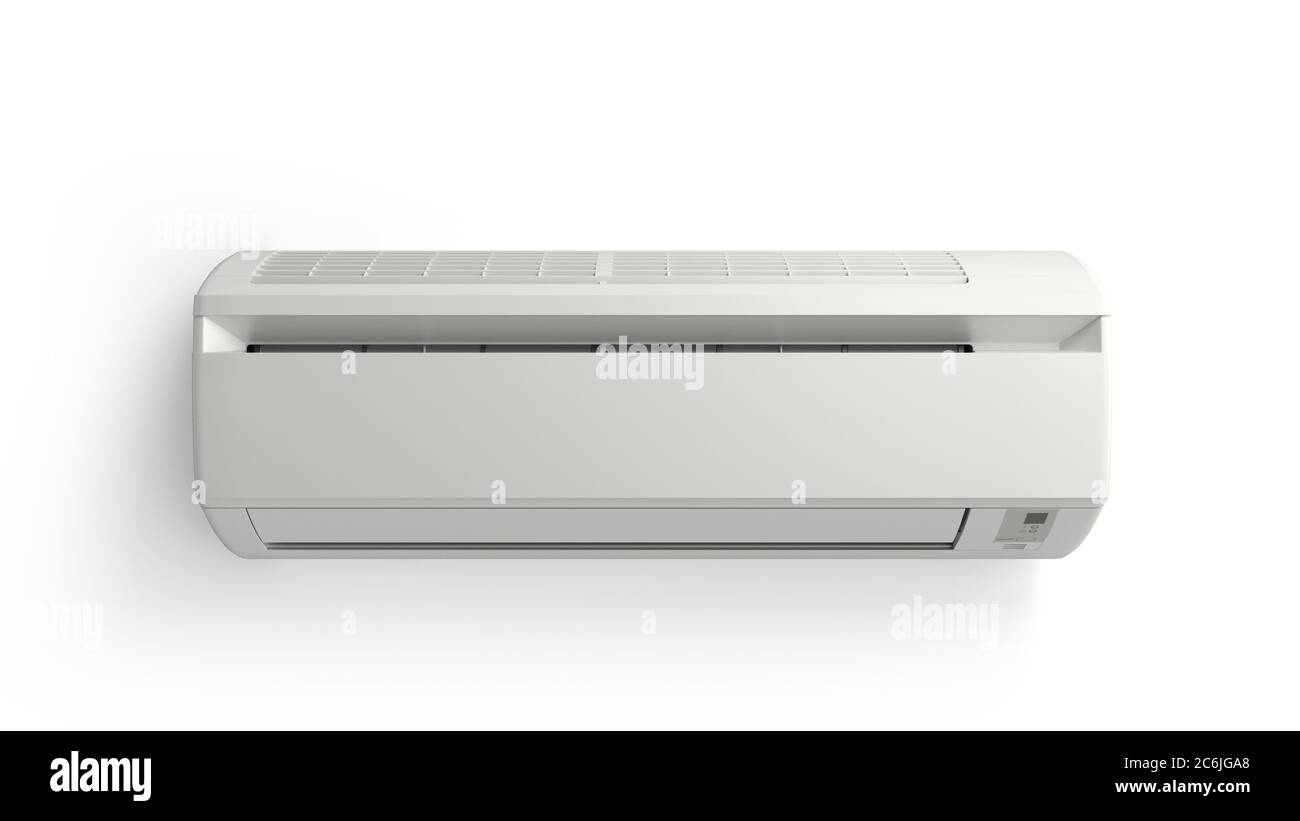 Ac Machine Texture White color air conditioner machine 3d render on white background Stock ...