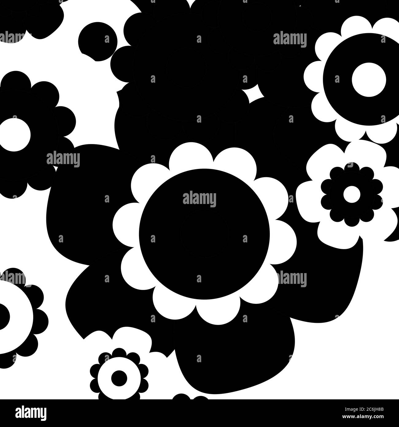 Black And White Abstract Simple Flower Bouquet Background Vector Illustration Stock Vector Image Art Alamy