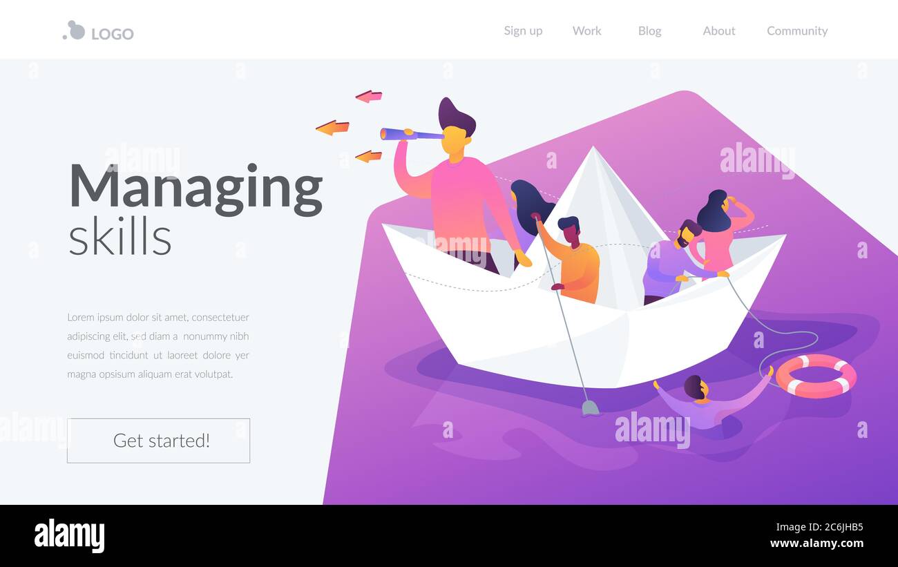 Leadership landing page template Stock Vector Image & Art - Alamy