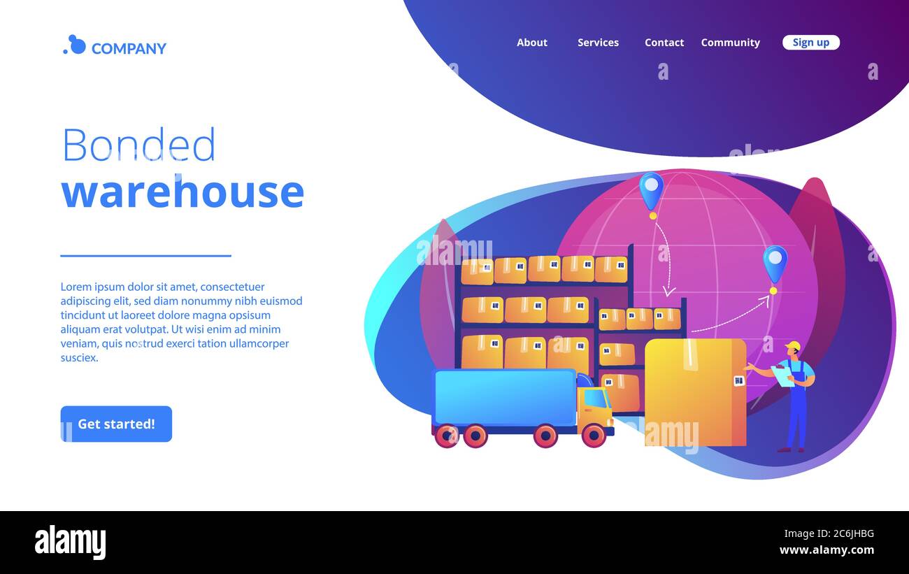 Transit warehouse concept landing page Stock Vector Image & Art Alamy