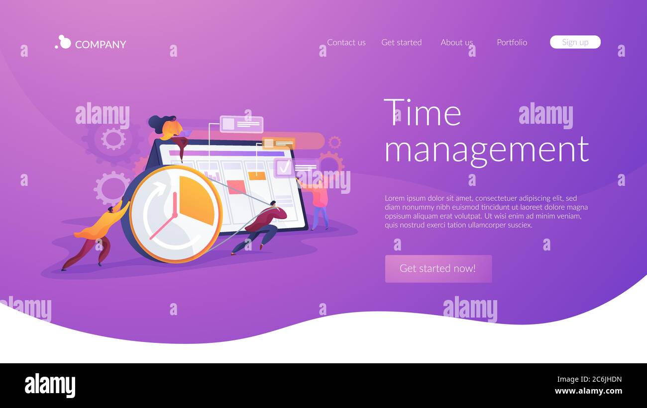 Time management landing page hi res stock photography and images Alamy