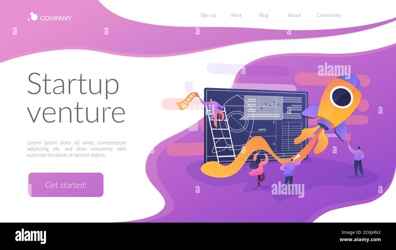 Start up landing page concept Stock Vector Image & Art - Alamy