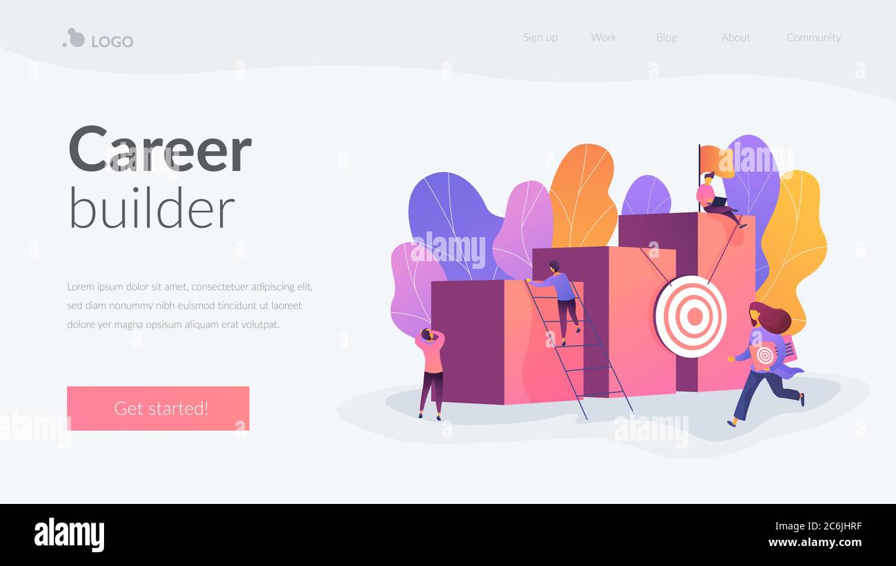 Career development landing page template Stock Vector Image & Art - Alamy