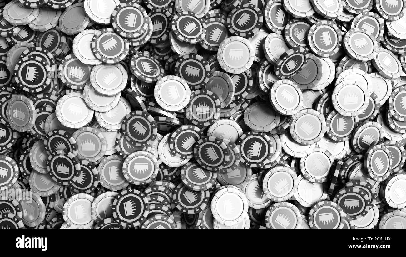 different color casino chips as background 3d render objects Stock