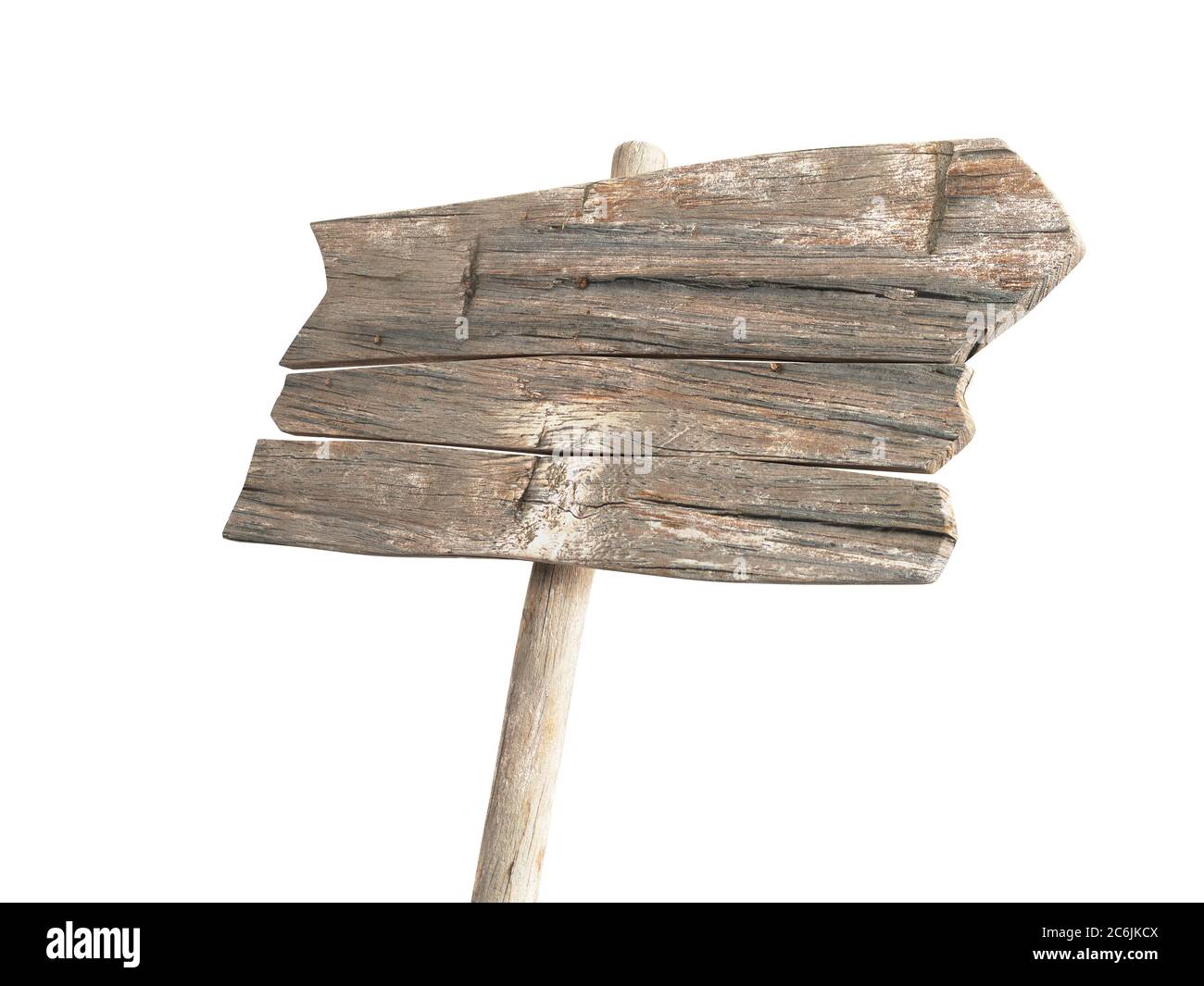 Empty wooden sign 3d render isolated on white background Stock Photo ...