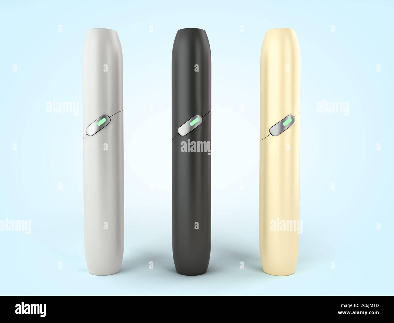 heat not burn tobacco product technology electronic cigarette 3d render