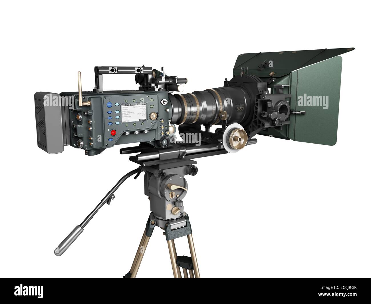 proffesional video camera 3d render on white gradient Stock Photo - Alamy