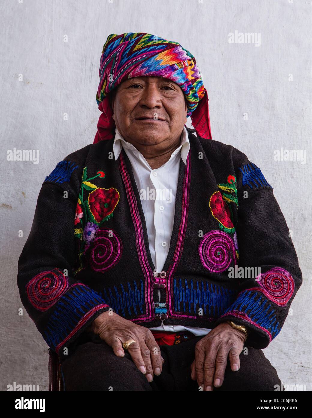 Guatemala, El Quiche Department, Chichicastenango, A Quiche Mayan man