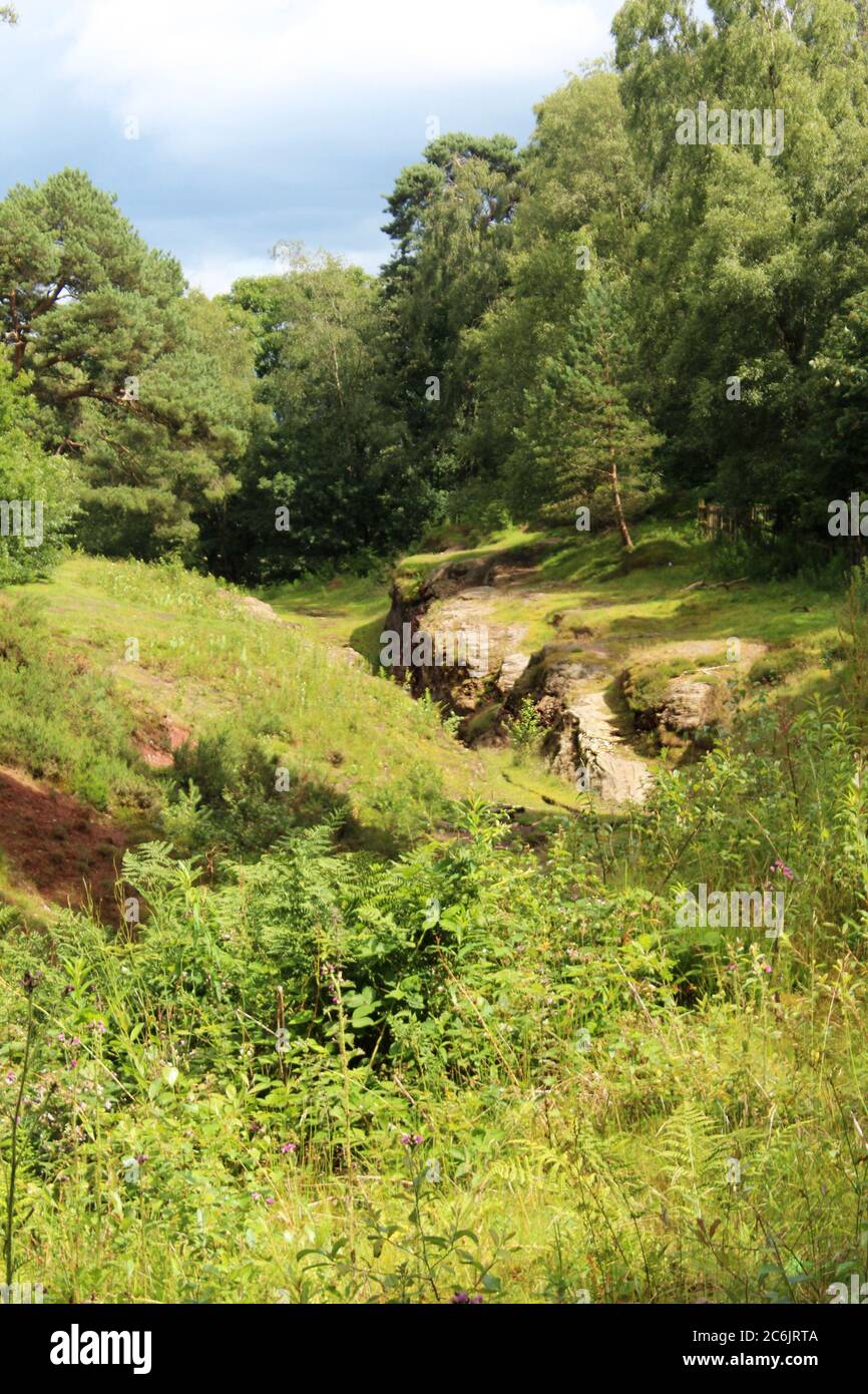 Engine vein copper mine at Alderley edge in Cheshire, England Stock
