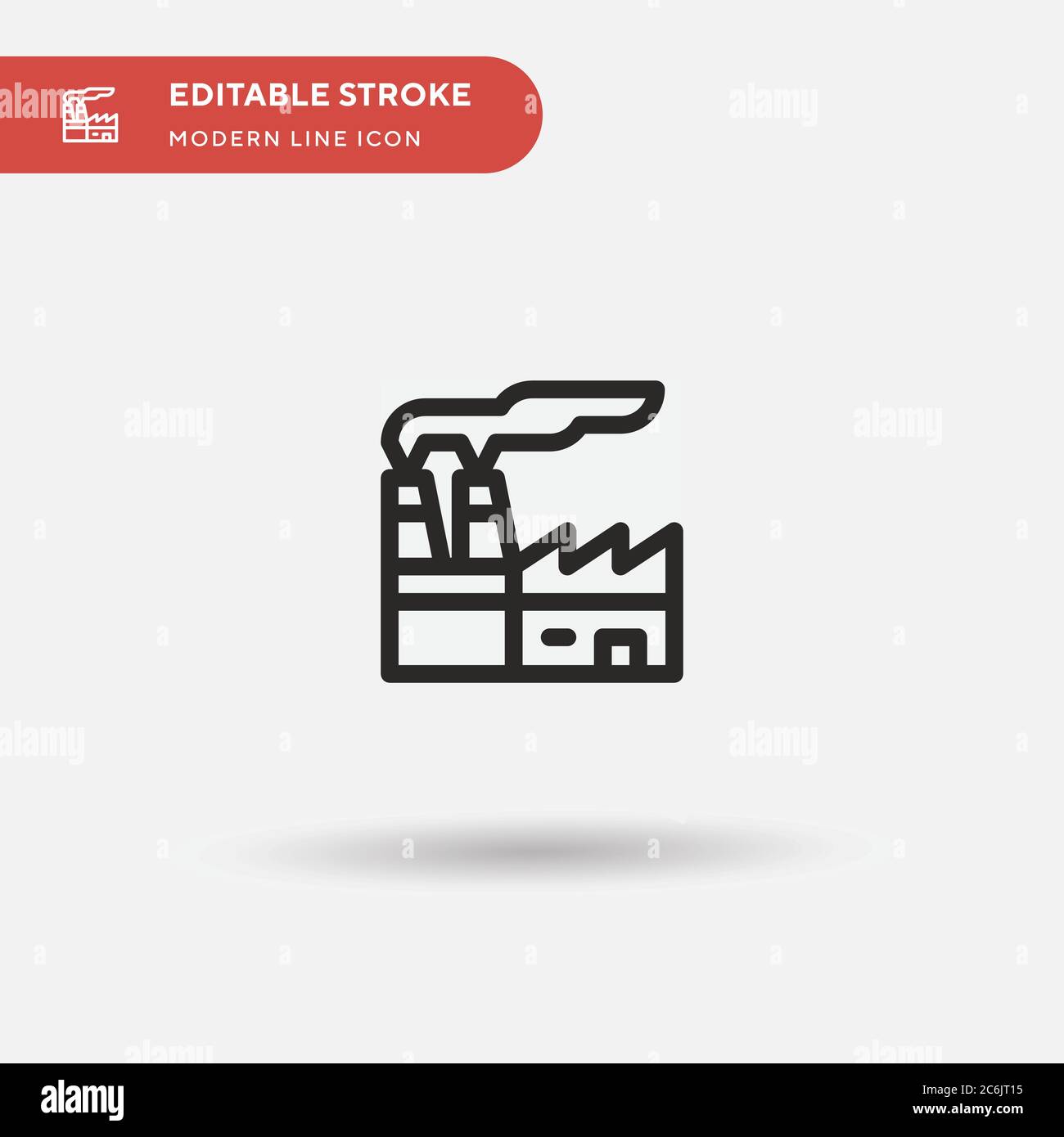 Factory Simple vector icon. Illustration symbol design template for web ...