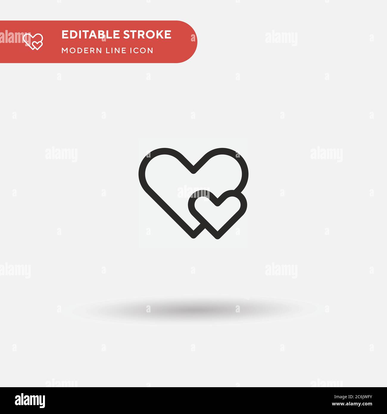 Heart Simple vector icon. Illustration symbol design template for web ...