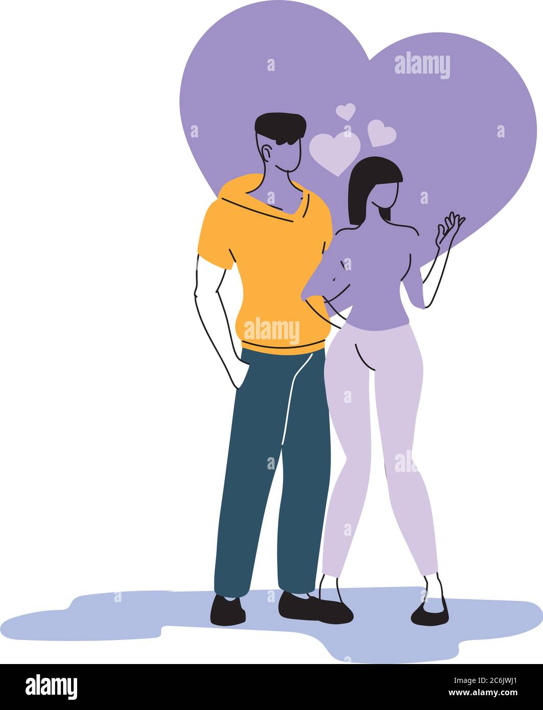 young couple on special love date vector illustration desing Stock ...