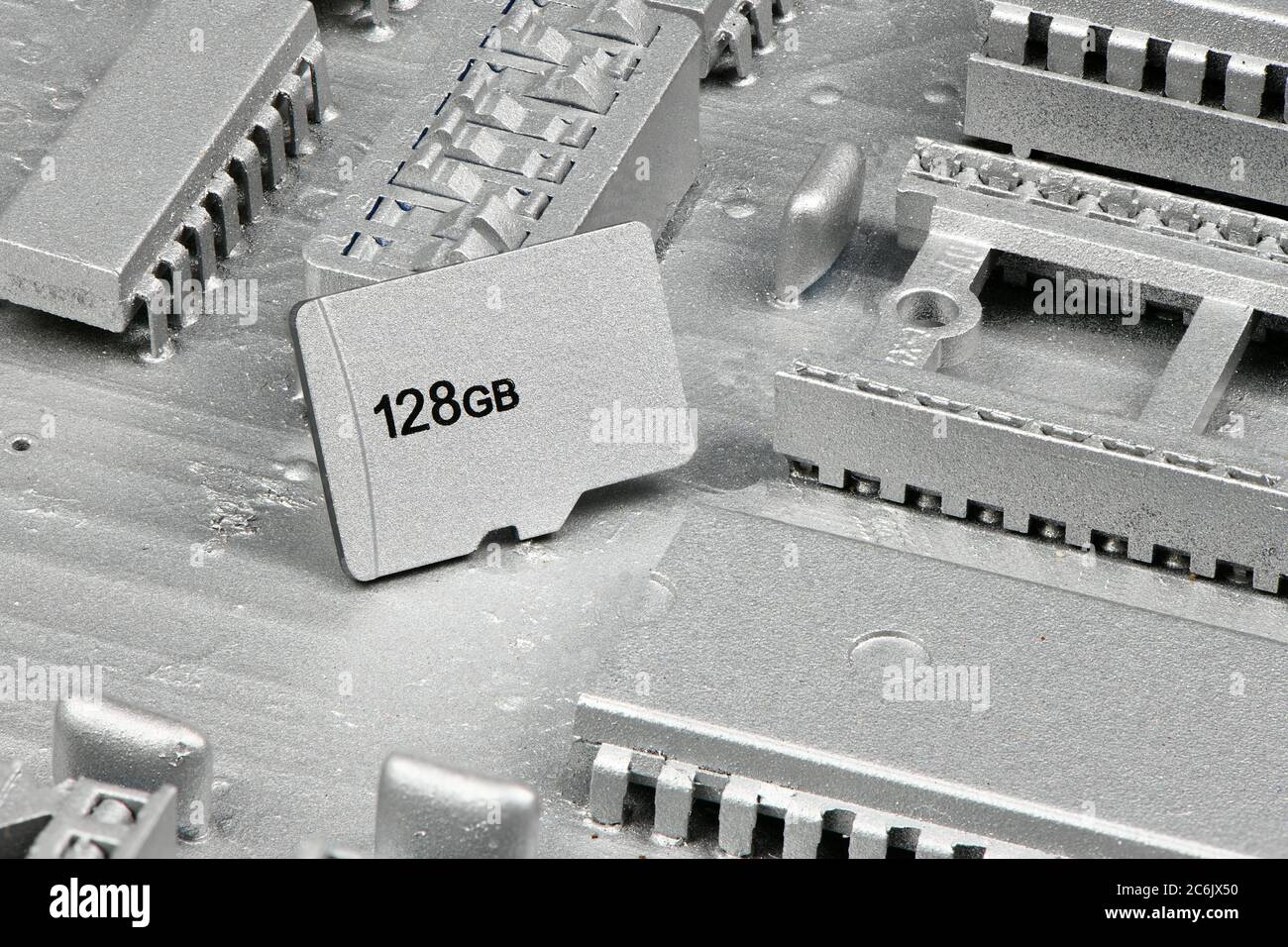 SD memory card on digital background. High resolution photo. Full depth ...