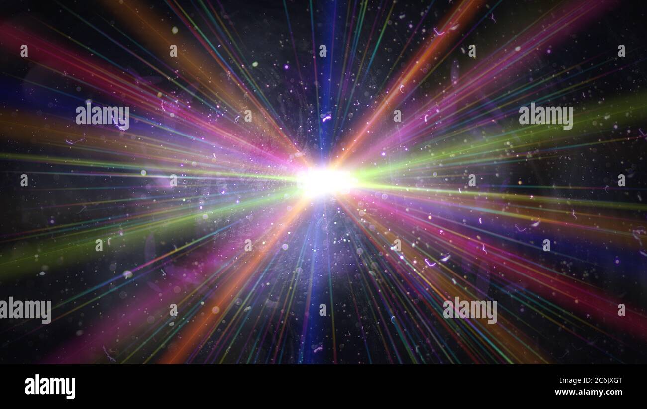 light effect abstract star burst flash laser beam illustration Stock