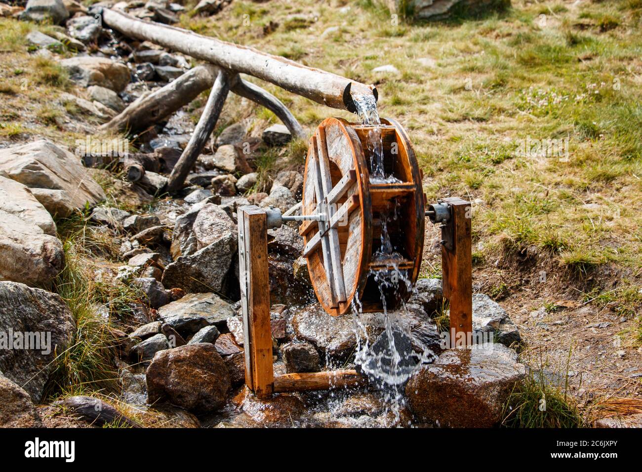 Kleines Wasserrad Stock Photo