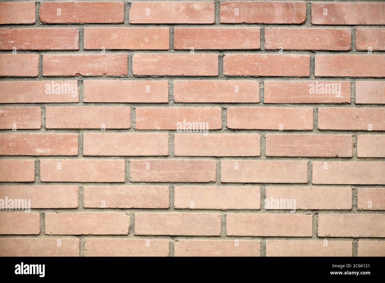 New and Clean Red Brick Wall. High resolution photo. Full depth of